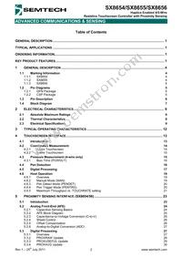 SX8655ICSTRT Datasheet Page 2