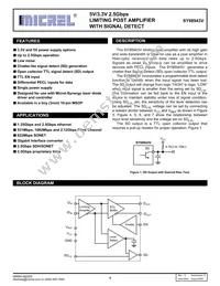SY88943VKC-TR Datasheet Cover