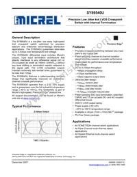 SY89540UMI-TR Datasheet Cover