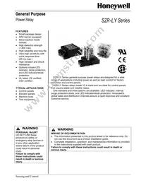 SZR-LY4-N1-DC12V Datasheet Cover