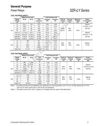 SZR-LY4-N1-DC12V Datasheet Page 3