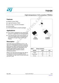T1010H-6G Datasheet Cover