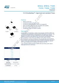 T1205-600G Datasheet Cover