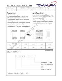 T1812-102J Datasheet Cover