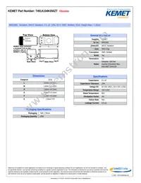 T491A104K050ZT Datasheet Cover