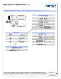 T491A155K010ZT Datasheet Cover