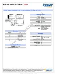 T491A155K016ZT Datasheet Cover