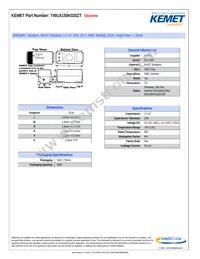 T491A155K020ZT Datasheet Cover