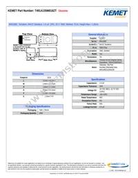 T491A155M016ZT Datasheet Cover