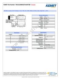 T491A224M035ZTAU007280 Datasheet Cover