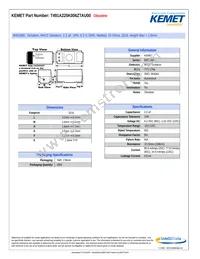 T491A225K006ZTAU00 Datasheet Cover