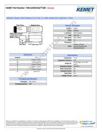 T491A225K016ZT7280 Datasheet Cover