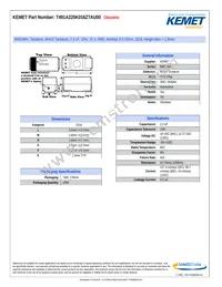 T491A225K016ZTAU00 Datasheet Cover