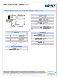 T491A225K020ZT Datasheet Cover