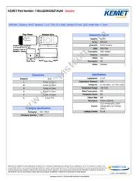 T491A225K020ZTAU00 Datasheet Cover