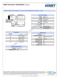 T491A225K025ZT Datasheet Cover