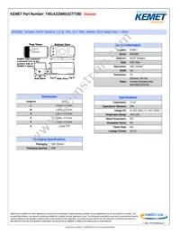 T491A225M010ZT7280 Datasheet Cover