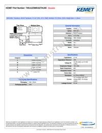 T491A225M016ZTAU00 Datasheet Cover