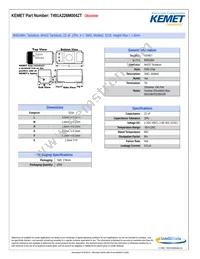 T491A226M004ZT Datasheet Cover