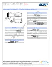 T491A226M006ZT7280 Datasheet Cover