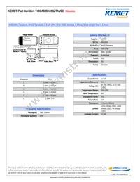 T491A335K016ZTAU00 Datasheet Cover