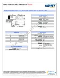 T491A335M010ZTAU00 Datasheet Cover