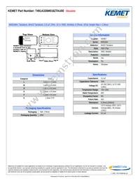 T491A335M016ZTAU00 Datasheet Cover