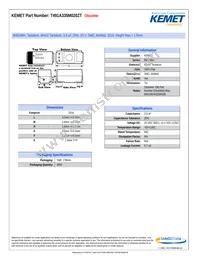 T491A335M020ZT Datasheet Cover