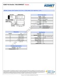 T491A336M004ZT Datasheet Cover