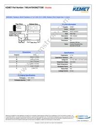 T491A475K006ZT7280 Datasheet Cover