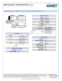 T491A475K016ZT7280 Datasheet Cover