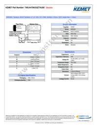 T491A475K016ZTAU00 Datasheet Cover