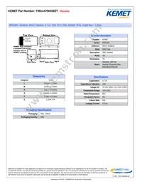 T491A475K020ZT Datasheet Cover