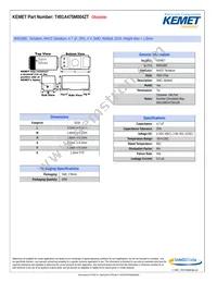 T491A475M004ZT Datasheet Cover