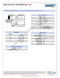 T491A475M006ZT7280 Datasheet Cover