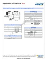 T491A475M016ZT7280 Datasheet Cover