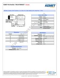 T491A475M020ZT Datasheet Cover