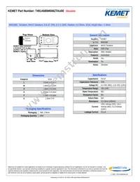 T491A685M006ZTAU00 Datasheet Cover