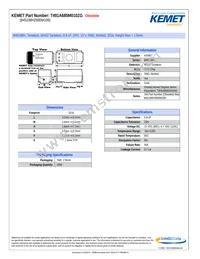 T491A685M010ZG Datasheet Cover