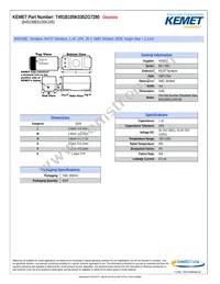 T491B105K035ZG7280 Datasheet Cover