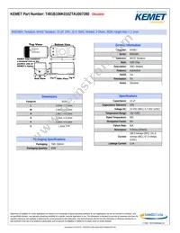 T491B106K010ZTAU007280 Datasheet Cover