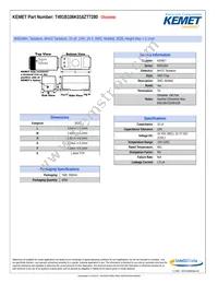 T491B106K016ZT7280 Datasheet Cover