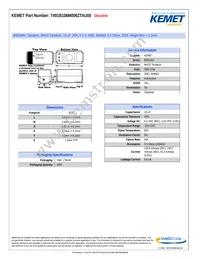 T491B106M006ZTAU00 Datasheet Cover