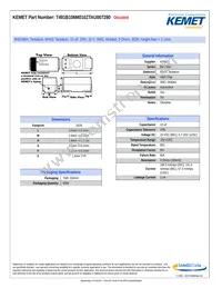 T491B106M010ZTAU007280 Datasheet Cover