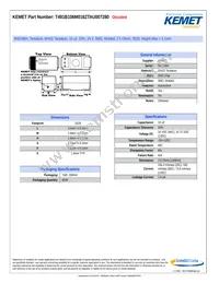 T491B106M016ZTAU007280 Datasheet Cover