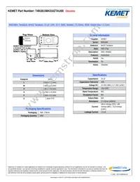 T491B156K010ZTAU00 Datasheet Cover