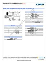 T491B156K020ZT7280 Datasheet Cover