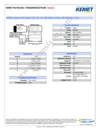 T491B226K010ZTAU00 Datasheet Cover