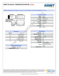 T491B226K010ZTAU007280 Datasheet Cover