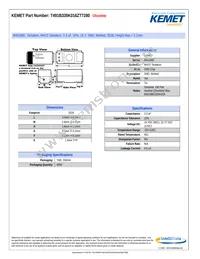 T491B335K016ZT7280 Datasheet Cover